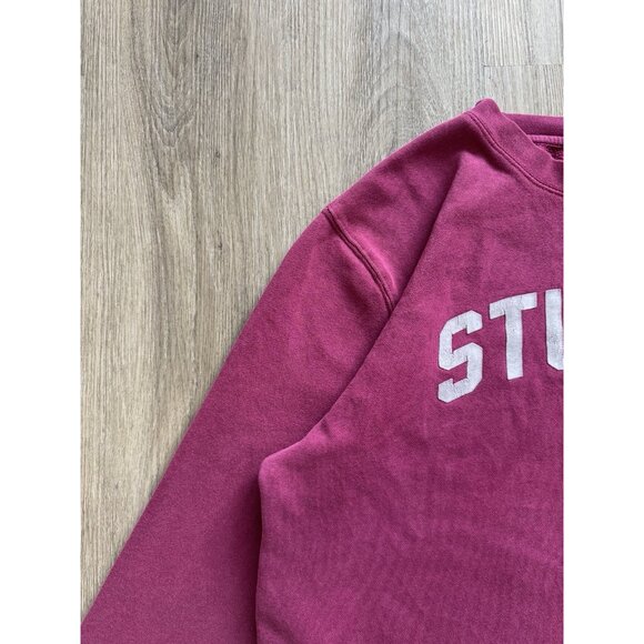 Rare Vintage Y2K Stussy Spell Out Logo Crewneck Sweatshirt XL USA Made Hype Art - Picture 4 of 11